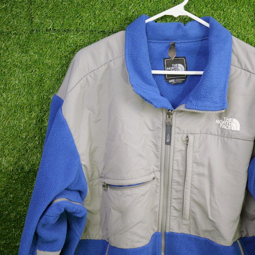 The North Face Denali Jacket Blue Grey Fleece Full Zip - Mens Size XXL